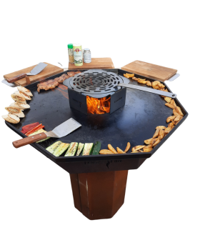 LoderFire® cook&grill firetable ø80cm SET mit 3er Board